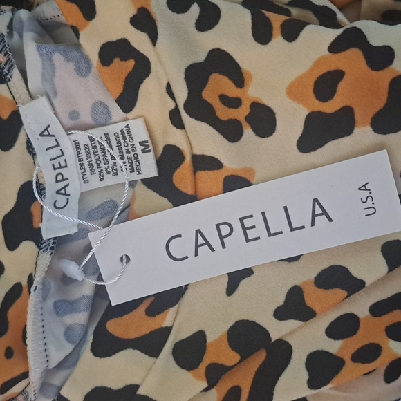CAPELLAĀ USA Leopard Print Loose Fit Top & Biker Shorts Set - Picture 5 of 6